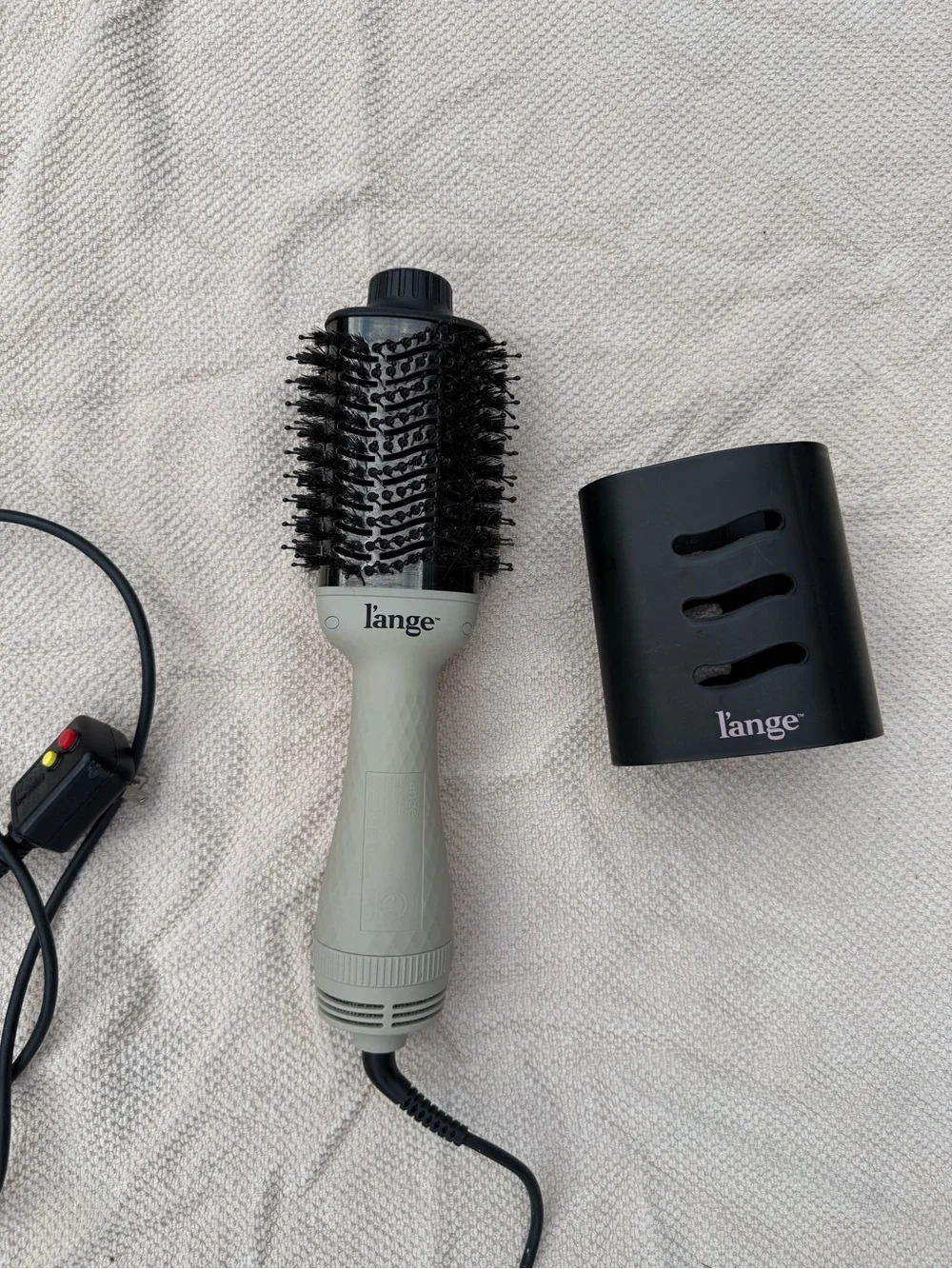 L'ange Le Volume Volumizing Hair Dryer in Light Gray with Black Guard